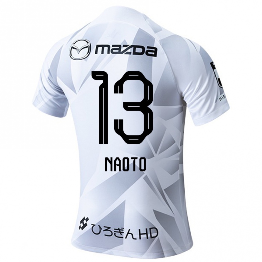 Men Football Naoto Arai #13 White Grey Black Away Jersey 2024/25 T-Shirt Nz