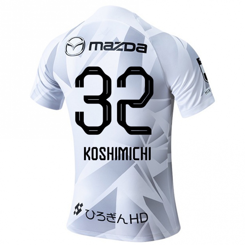 Men Football Sota Koshimichi #32 White Grey Black Away Jersey 2024/25 T-Shirt Nz