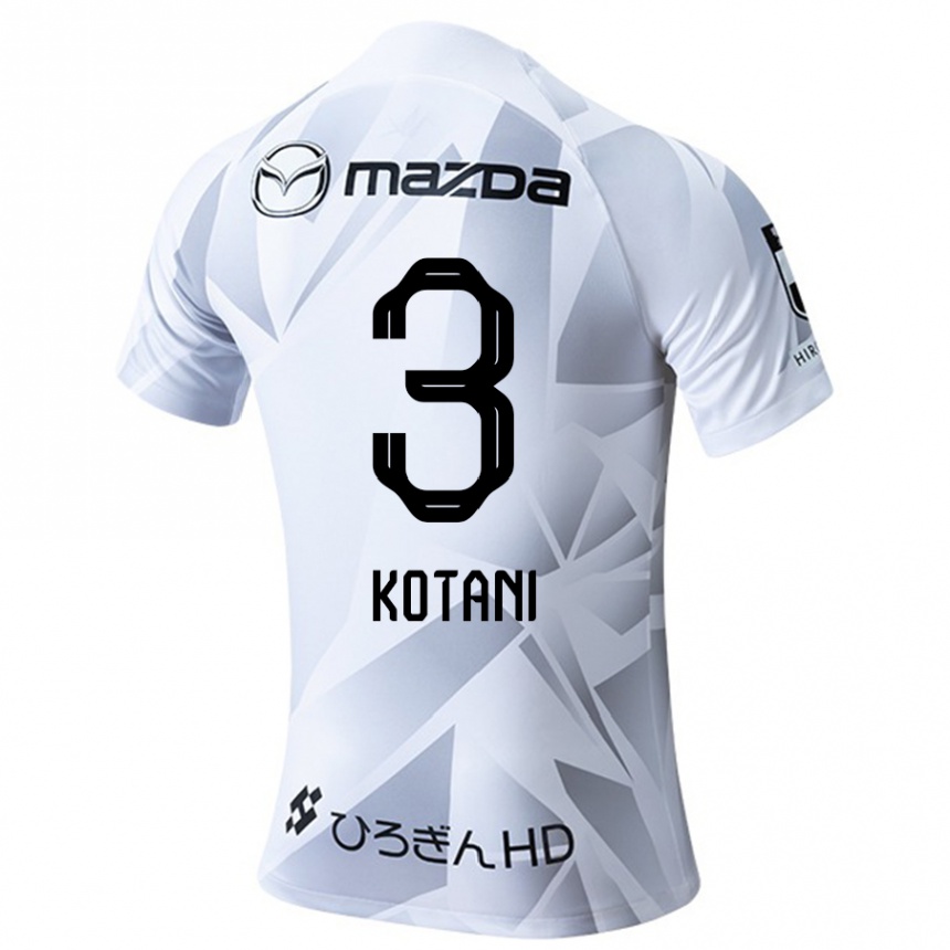 Men Football Fuga Kotani #3 White Grey Black Away Jersey 2024/25 T-Shirt Nz