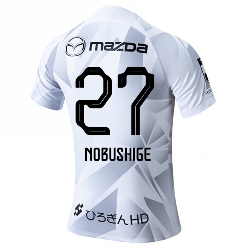 Men Football Ryojiro Nobushige #27 White Grey Black Away Jersey 2024/25 T-Shirt Nz