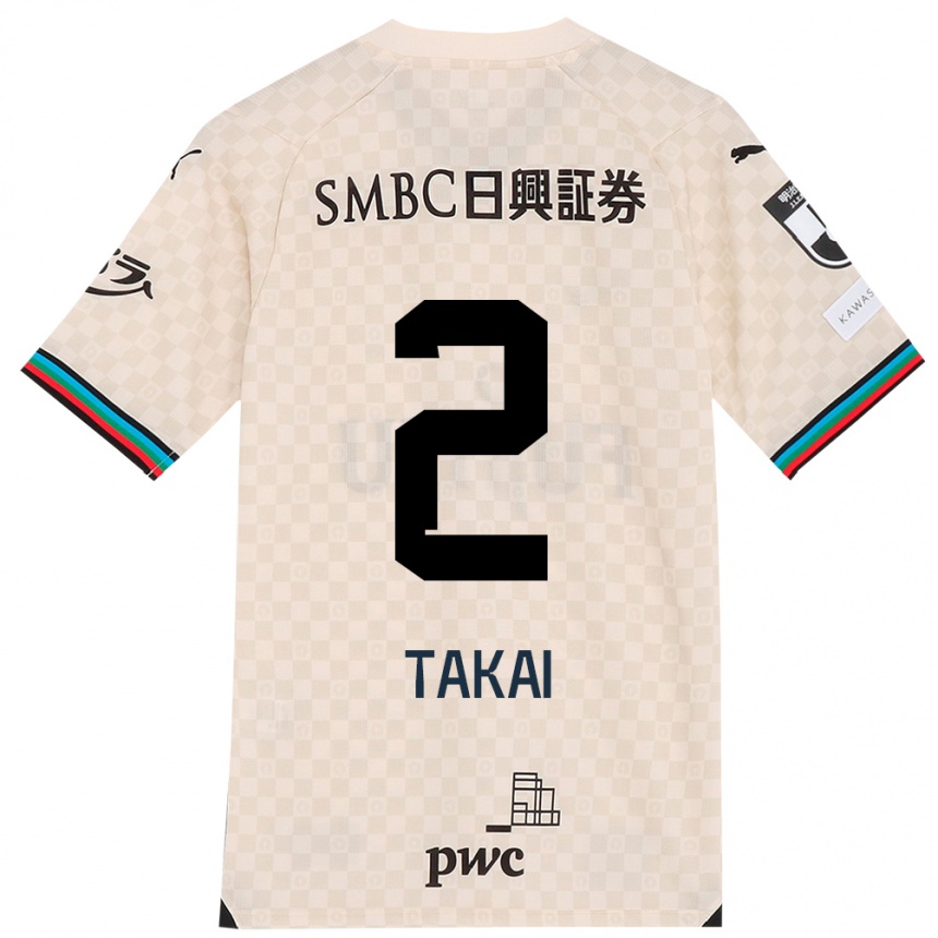 Men Football Kota Takai #2 White Gray Away Jersey 2024/25 T-Shirt Nz