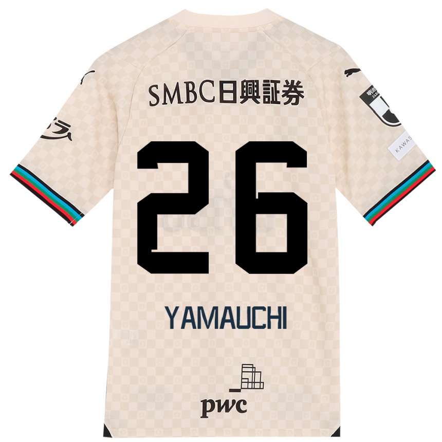 Men Football Hinata Yamauchi #26 White Gray Away Jersey 2024/25 T-Shirt Nz