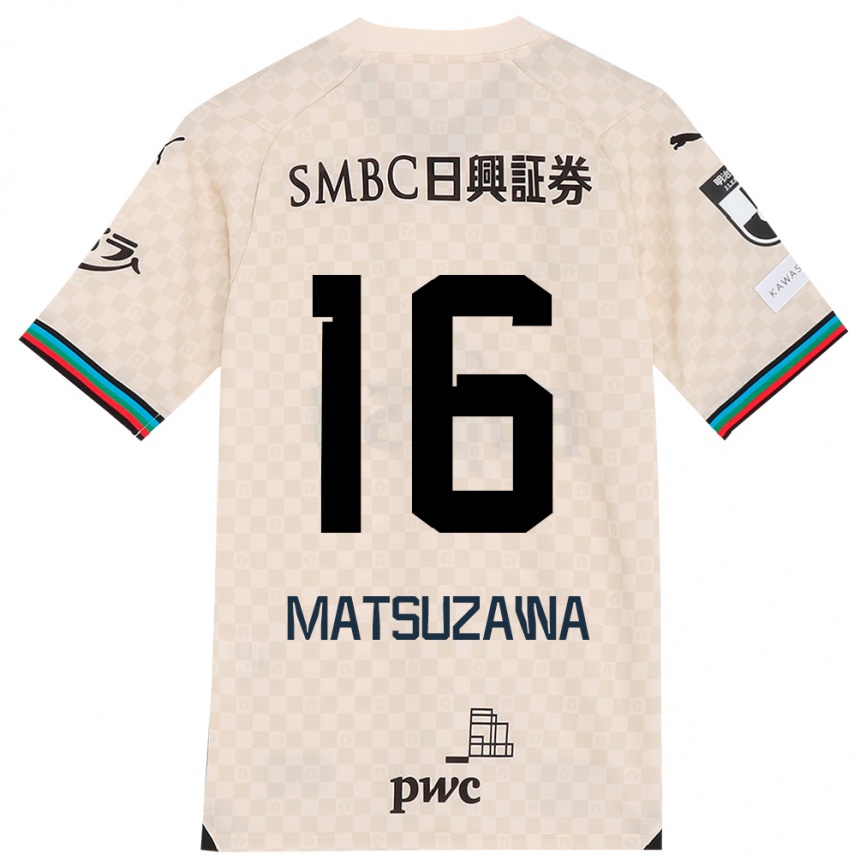 Men Football Naoto Matsuzawa #16 White Gray Away Jersey 2024/25 T-Shirt Nz