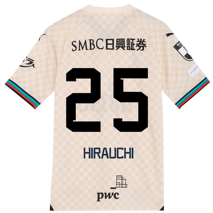 Men Football Issei Hirauchi #25 White Gray Away Jersey 2024/25 T-Shirt Nz