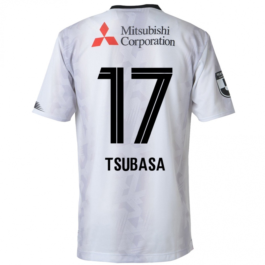 Men Football Tsubasa Terayama #17 White Black Away Jersey 2024/25 T-Shirt Nz