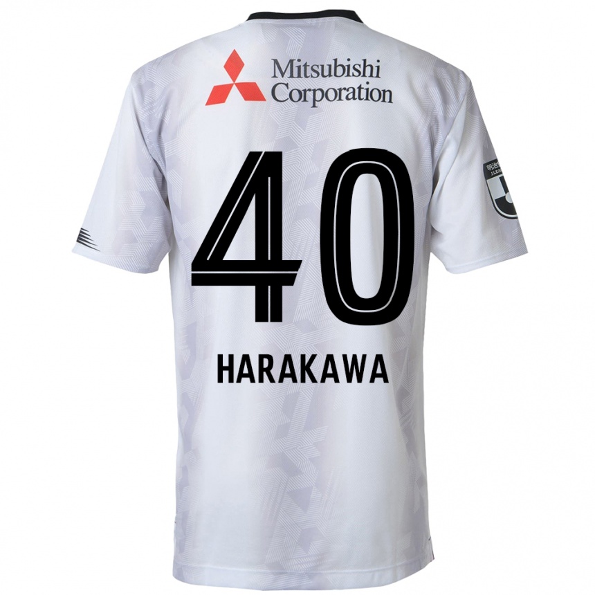 Men Football Riki Harakawa #40 White Black Away Jersey 2024/25 T-Shirt Nz