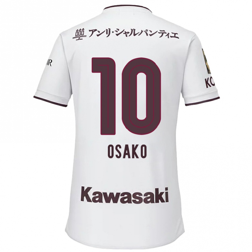 Men Football Yuya Osako #10 White Red Away Jersey 2024/25 T-Shirt Nz