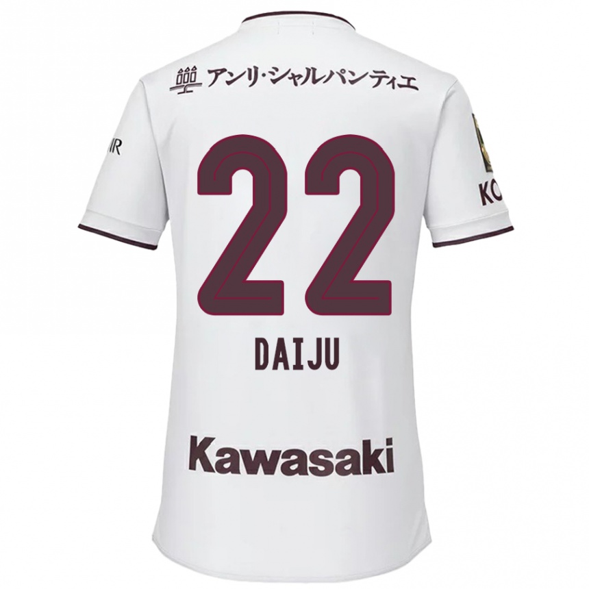 Men Football Daiju Sasaki #22 White Red Away Jersey 2024/25 T-Shirt Nz