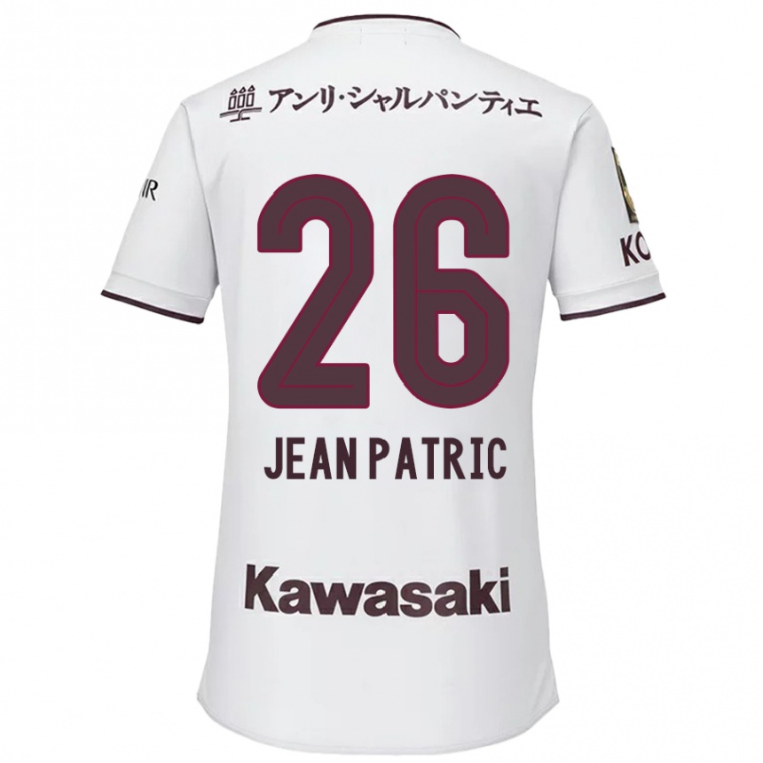 Men Football Jean Patric #26 White Red Away Jersey 2024/25 T-Shirt Nz