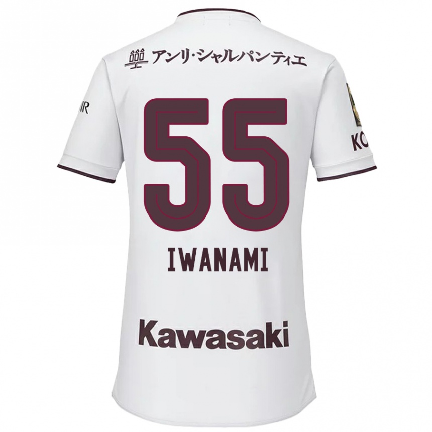 Men Football Takuya Iwanami #55 White Red Away Jersey 2024/25 T-Shirt Nz