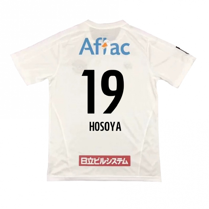 Men Football Mao Hosoya #19 White Black Away Jersey 2024/25 T-Shirt Nz