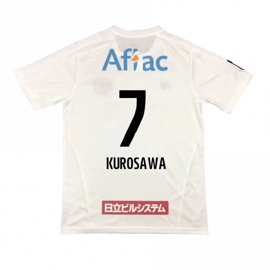 Men Football Shido Kurosawa #7 White Black Away Jersey 2024/25 T-Shirt Nz