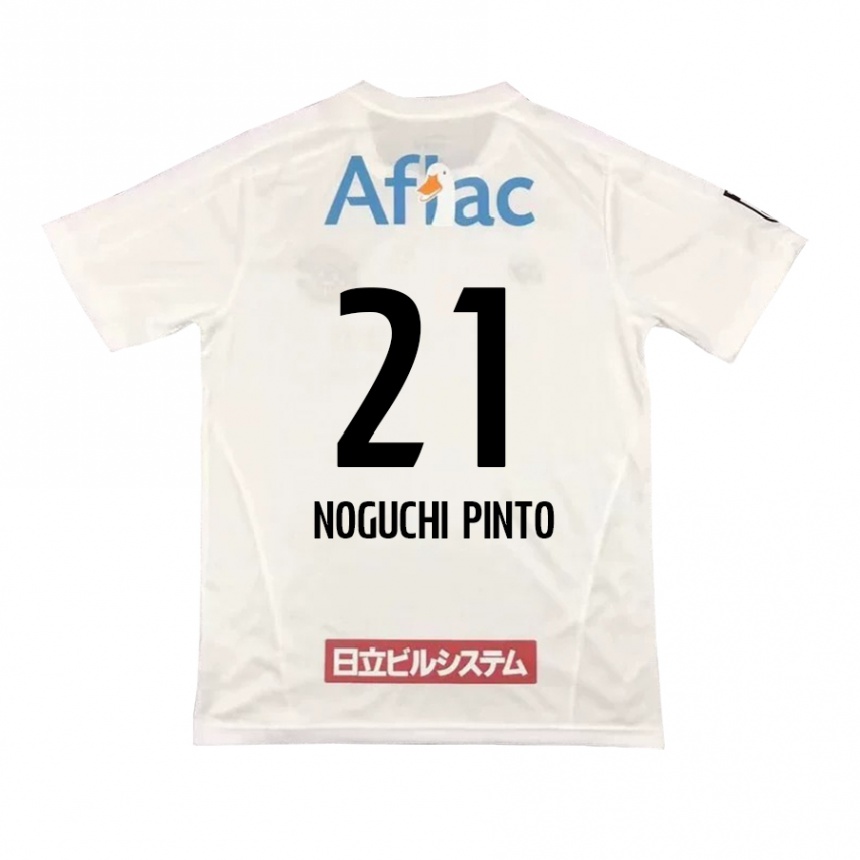 Men Football Amato Noguchi Pinto #21 White Black Away Jersey 2024/25 T-Shirt Nz