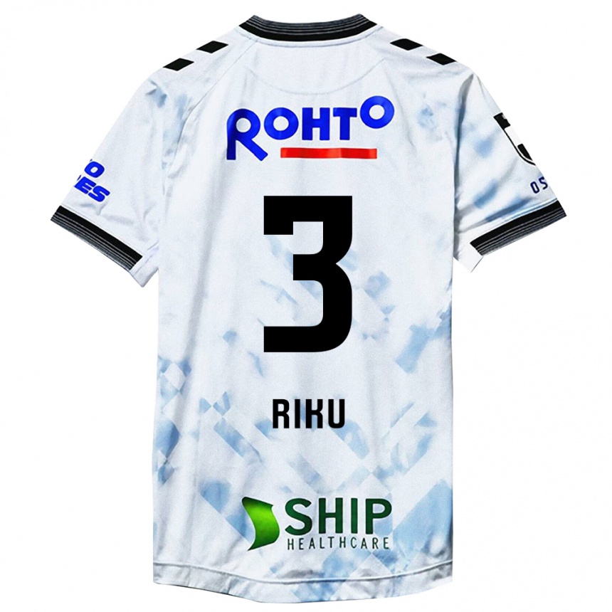 Men Football Riku Handa #3 White Black Away Jersey 2024/25 T-Shirt Nz