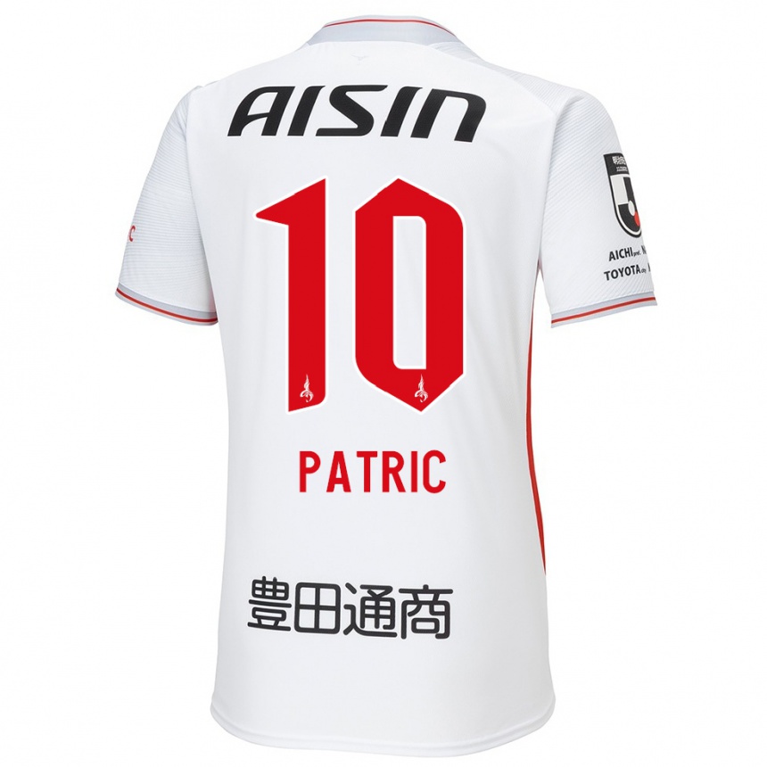 Men Football Patric #10 White Yellow Red Away Jersey 2024/25 T-Shirt Nz