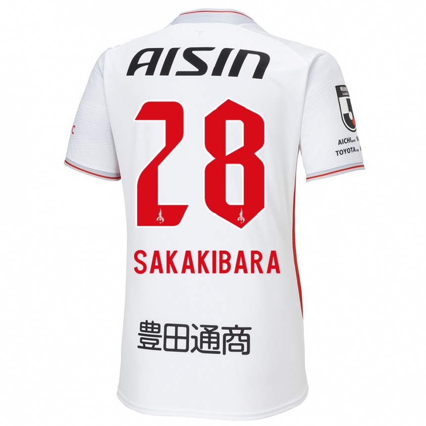 Men Football Kyota Sakakibara #28 White Yellow Red Away Jersey 2024/25 T-Shirt Nz