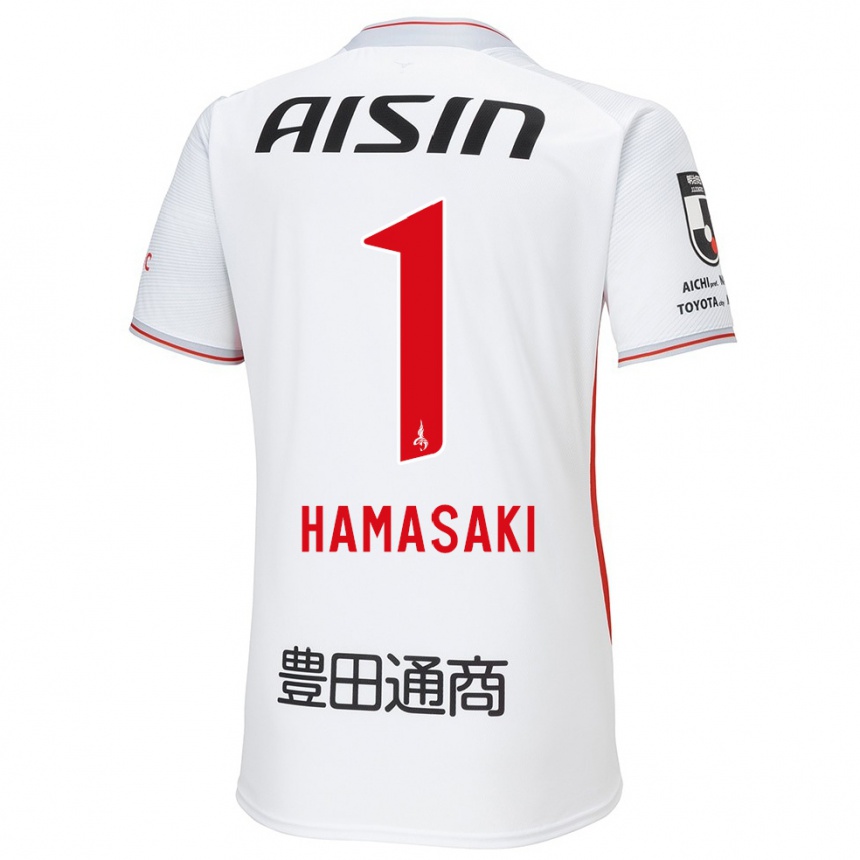 Men Football Shiki Hamasaki #1 White Yellow Red Away Jersey 2024/25 T-Shirt Nz