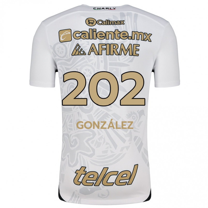 Men Football Joban González #202 White Black Away Jersey 2024/25 T-Shirt Nz