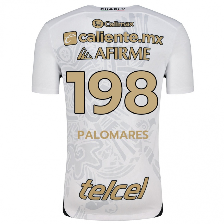 Men Football Ramón Palomares #198 White Black Away Jersey 2024/25 T-Shirt Nz