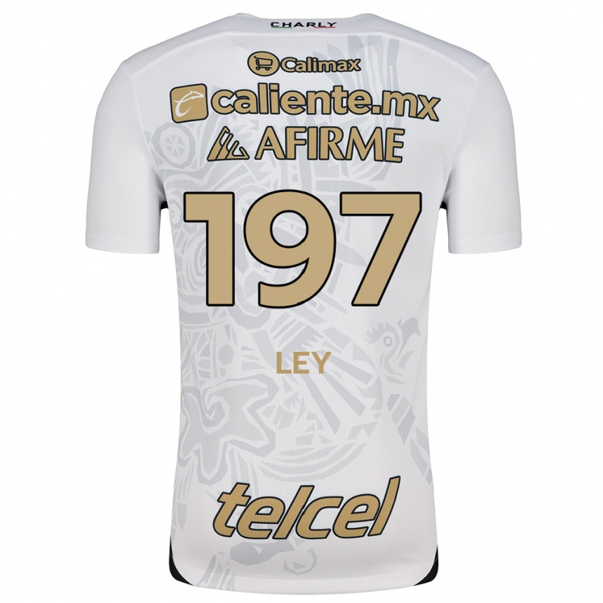 Men Football Emanuel Ley #197 White Black Away Jersey 2024/25 T-Shirt Nz