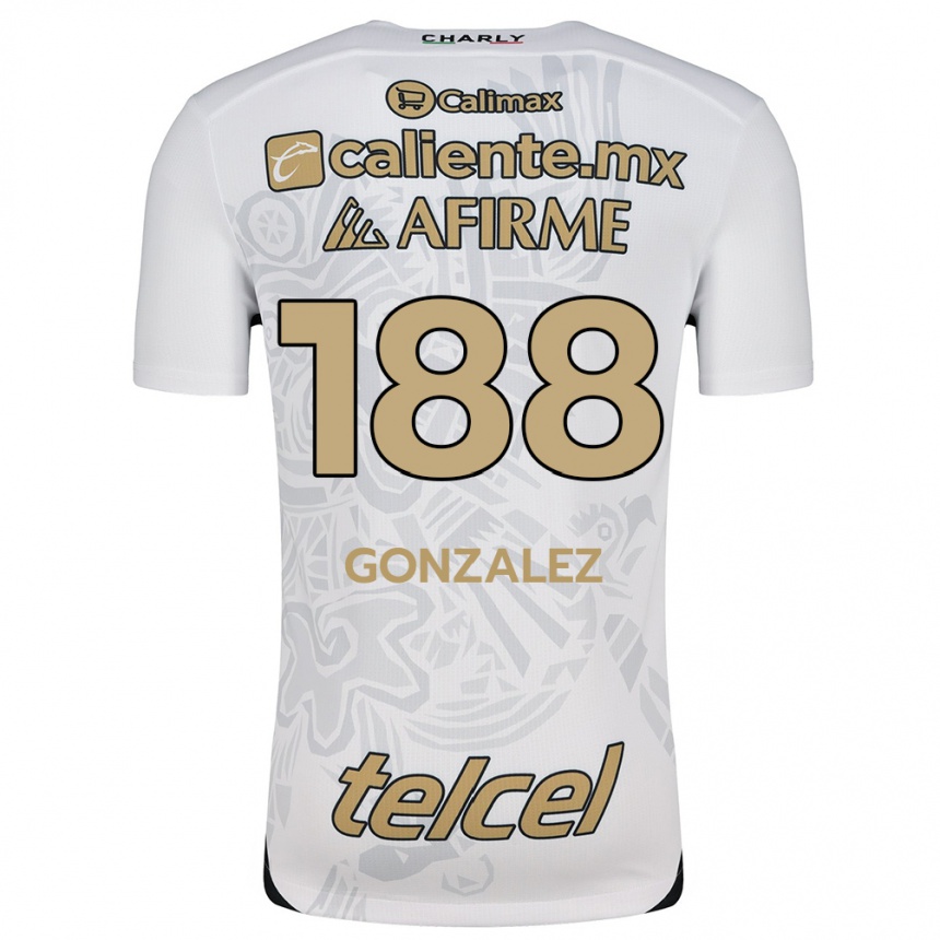 Men Football Jorge González #188 White Black Away Jersey 2024/25 T-Shirt Nz