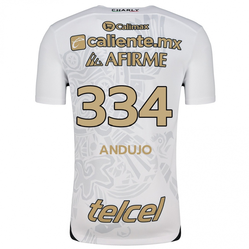 Men Football Favio Andujo #334 White Black Away Jersey 2024/25 T-Shirt Nz