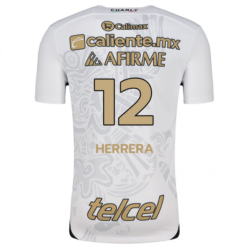 Men Football Melissa Herrera #12 White Black Away Jersey 2024/25 T-Shirt Nz