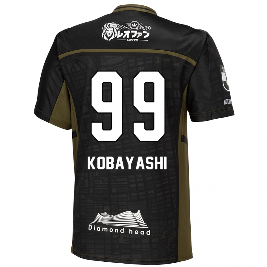 Men Football Yuki Kobayashi #99 Black Green Away Jersey 2024/25 T-Shirt Nz