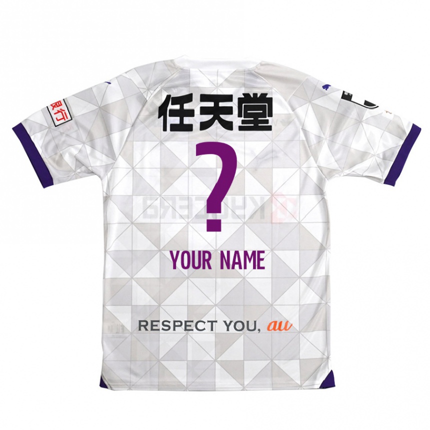 Men Football Your Name #0 White Purple Away Jersey 2024/25 T-Shirt Nz