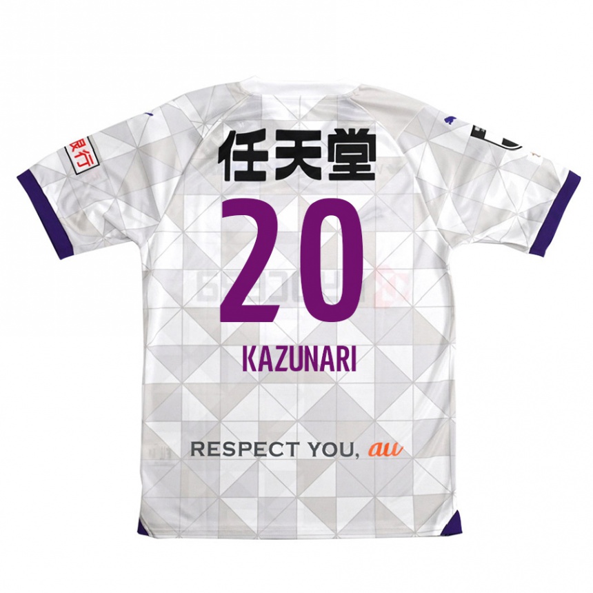 Men Football Kazunari Kita #20 White Purple Away Jersey 2024/25 T-Shirt Nz