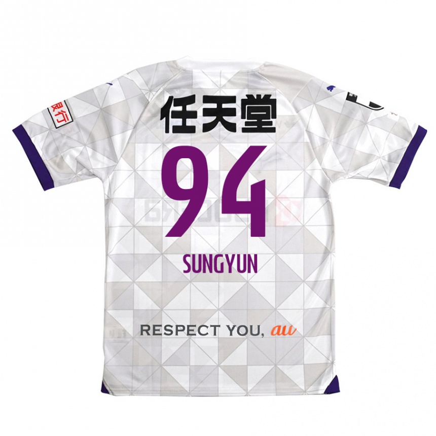 Men Football Sung-Yun Gu #94 White Purple Away Jersey 2024/25 T-Shirt Nz