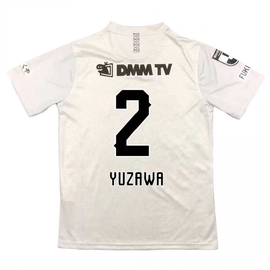 Men Football Masato Yuzawa #2 Gray Black Away Jersey 2024/25 T-Shirt Nz