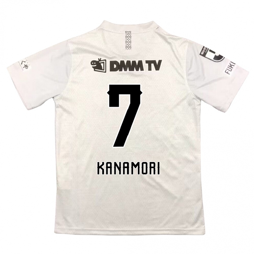 Men Football Takeshi Kanamori #7 Gray Black Away Jersey 2024/25 T-Shirt Nz