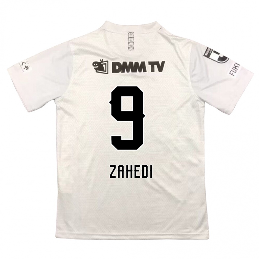 Men Football Shahab Zahedi #9 Gray Black Away Jersey 2024/25 T-Shirt Nz