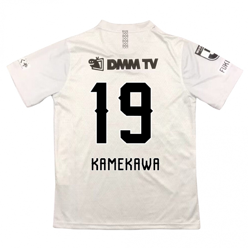 Men Football Masashi Kamekawa #19 Gray Black Away Jersey 2024/25 T-Shirt Nz