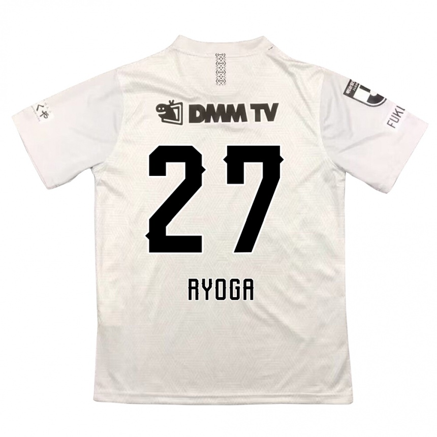 Men Football Ryoga Sato #27 Gray Black Away Jersey 2024/25 T-Shirt Nz