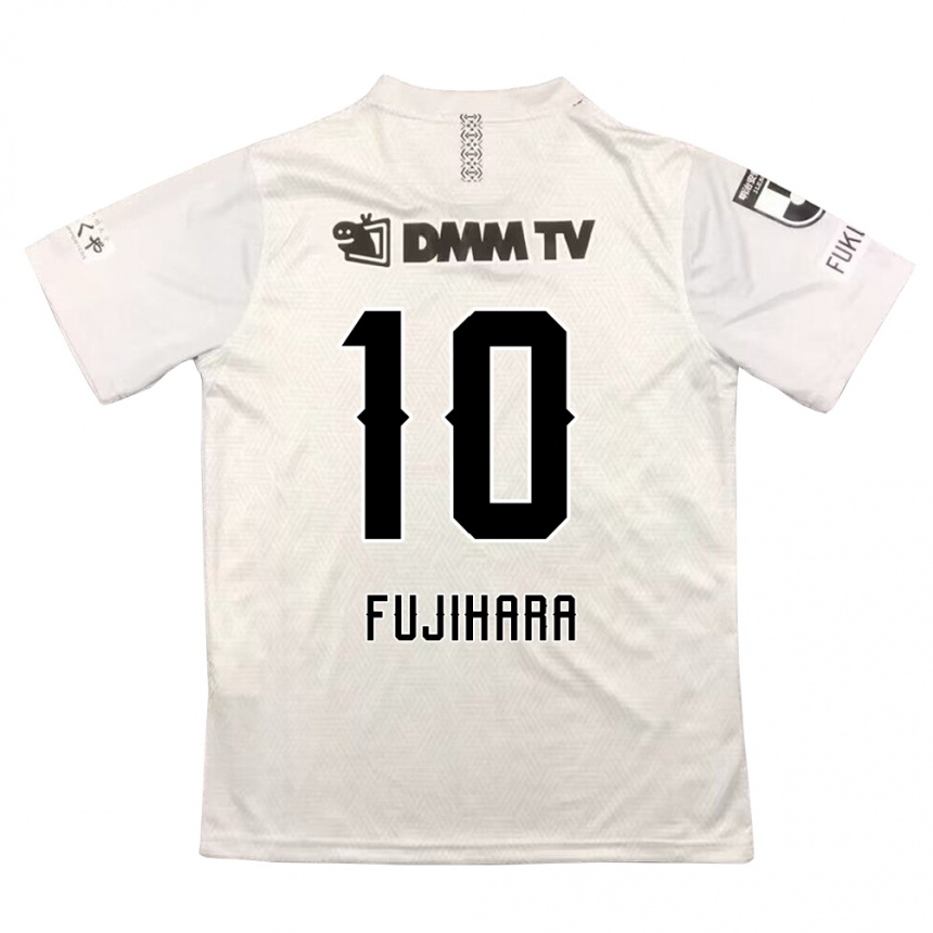 Men Football Naoatsu Fujihara #10 Gray Black Away Jersey 2024/25 T-Shirt Nz