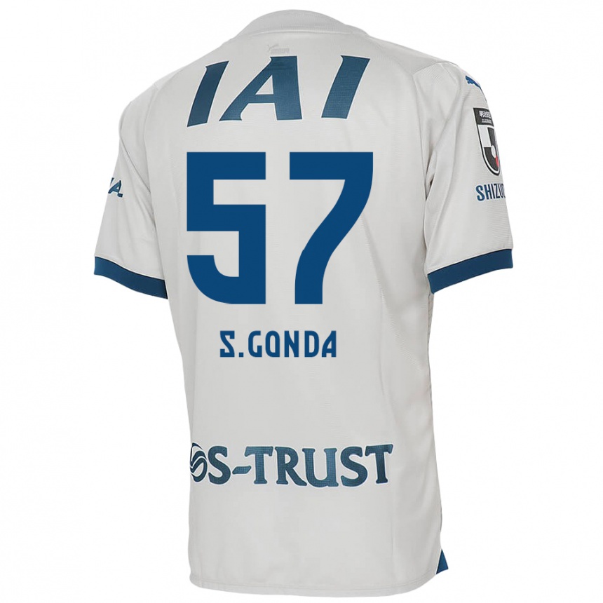 Men Football Shuichi Gonda #57 White Blue Away Jersey 2024/25 T-Shirt Nz