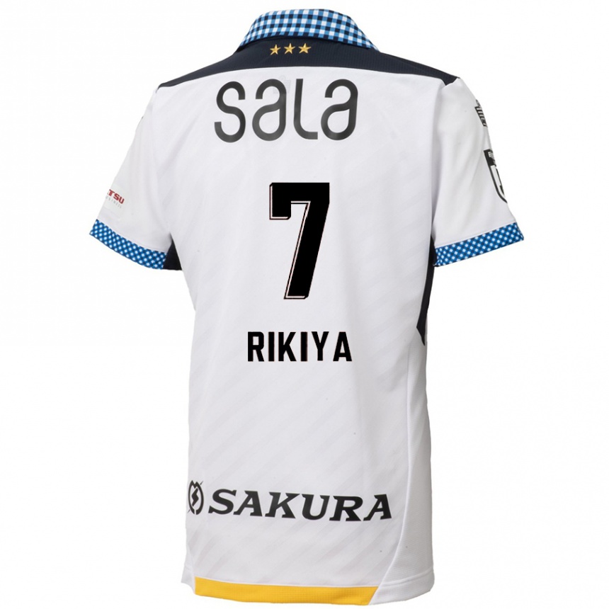 Men Football Rikiya Uehara #7 White Black Away Jersey 2024/25 T-Shirt Nz