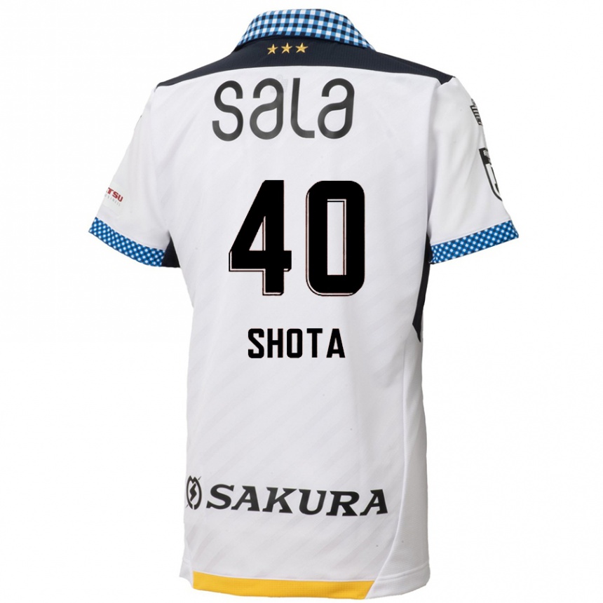 Men Football Shota Kaneko #40 White Black Away Jersey 2024/25 T-Shirt Nz