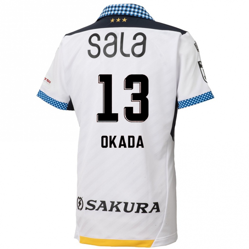 Men Football Kosei Okada #13 White Black Away Jersey 2024/25 T-Shirt Nz