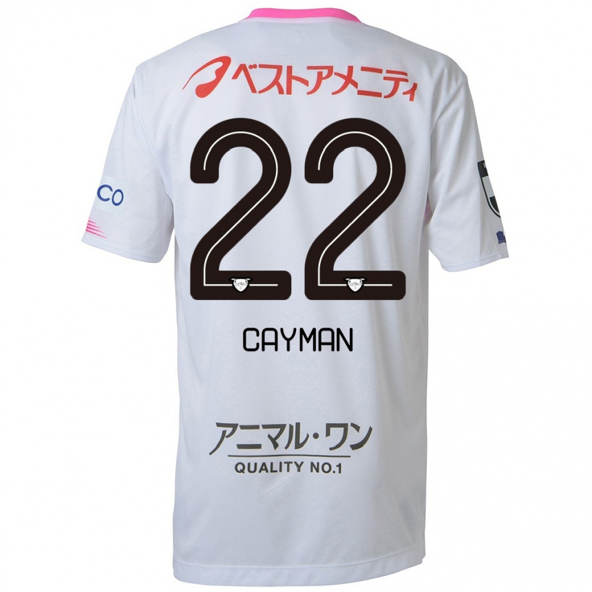 Men Football Cayman Togashi #22 White Blue Pink Away Jersey 2024/25 T-Shirt Nz