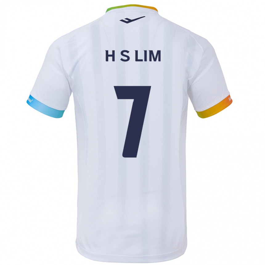 Men Football Sang-Hyub Lim #7 White Blue Away Jersey 2024/25 T-Shirt Nz