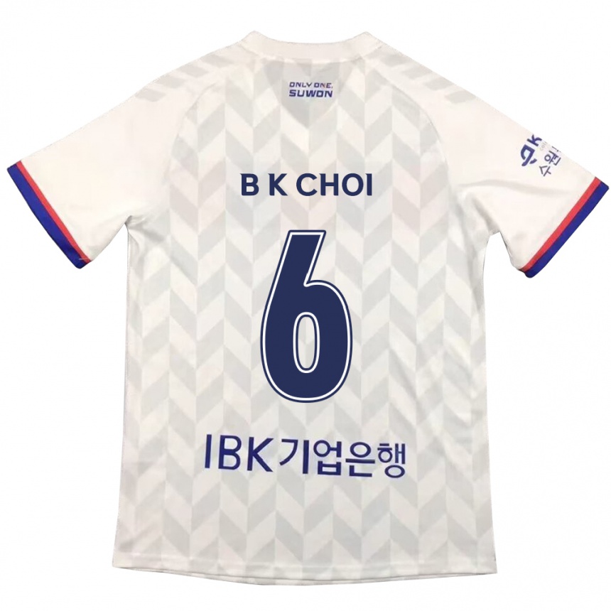 Men Football Kyu-Baek Choi #6 White Blue Away Jersey 2024/25 T-Shirt Nz