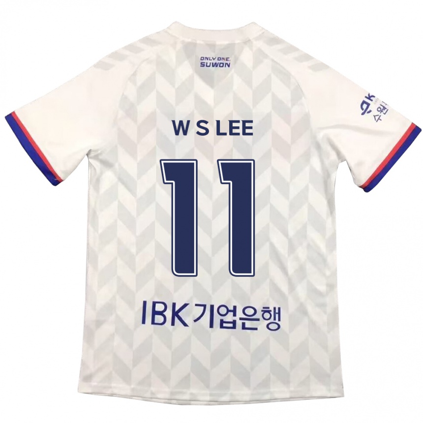 Men Football Seung-Woo Lee #11 White Blue Away Jersey 2024/25 T-Shirt Nz