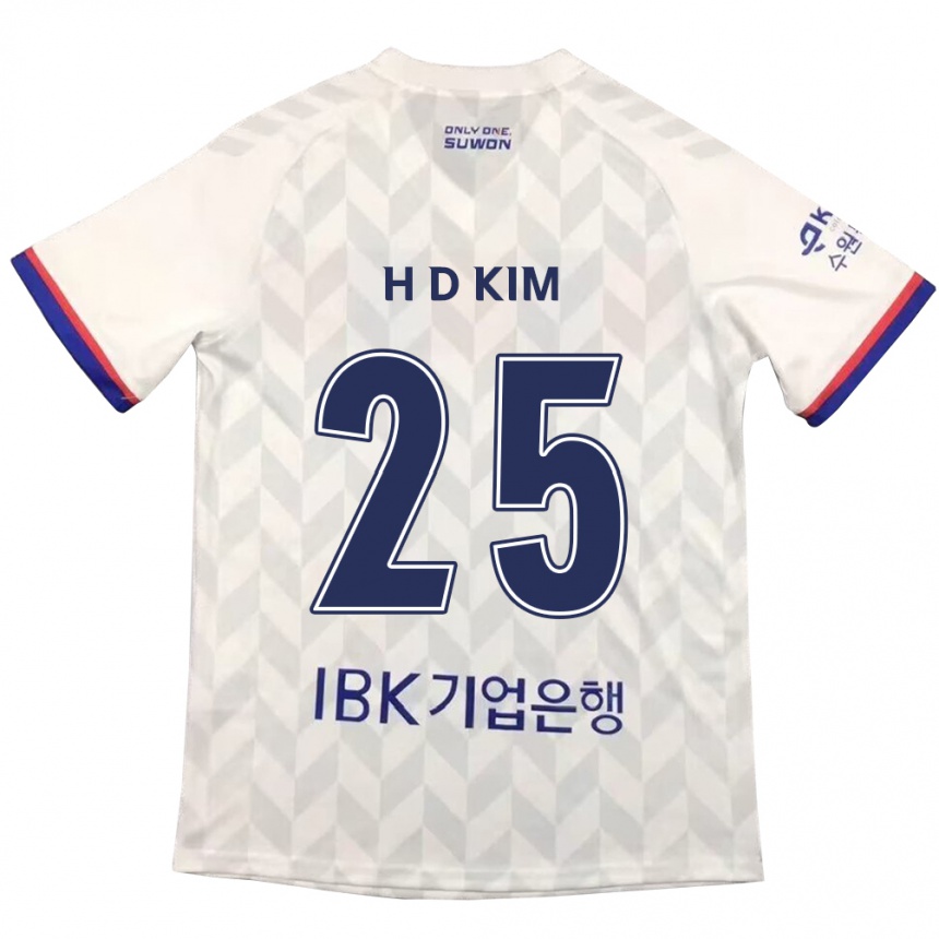 Men Football Dae-Hyun Kim #25 White Blue Away Jersey 2024/25 T-Shirt Nz