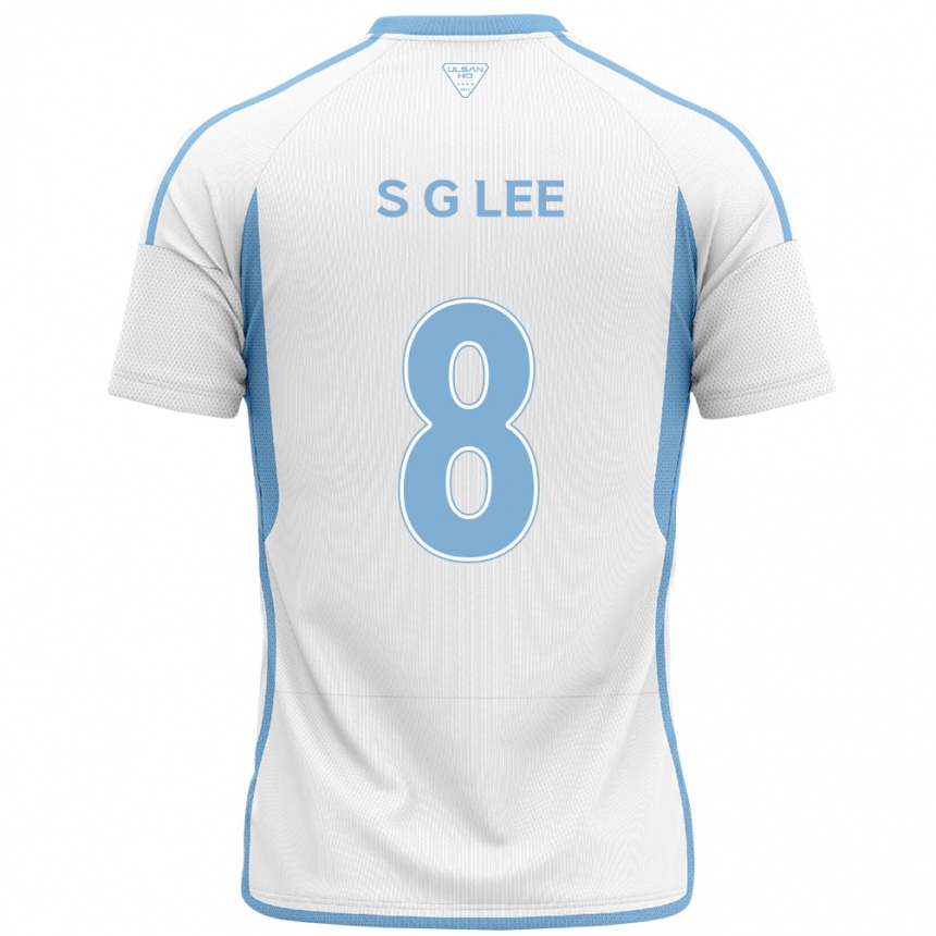 Men Football Gyu-Sung Lee #8 White Blue Away Jersey 2024/25 T-Shirt Nz