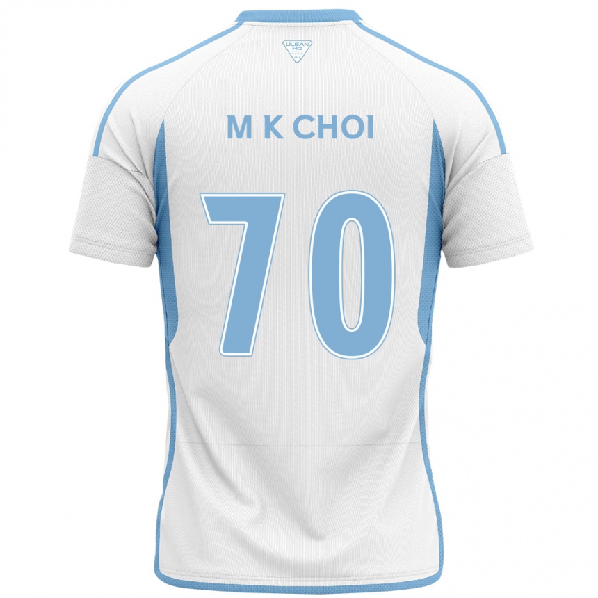 Men Football Kang-Min Choi #70 White Blue Away Jersey 2024/25 T-Shirt Nz