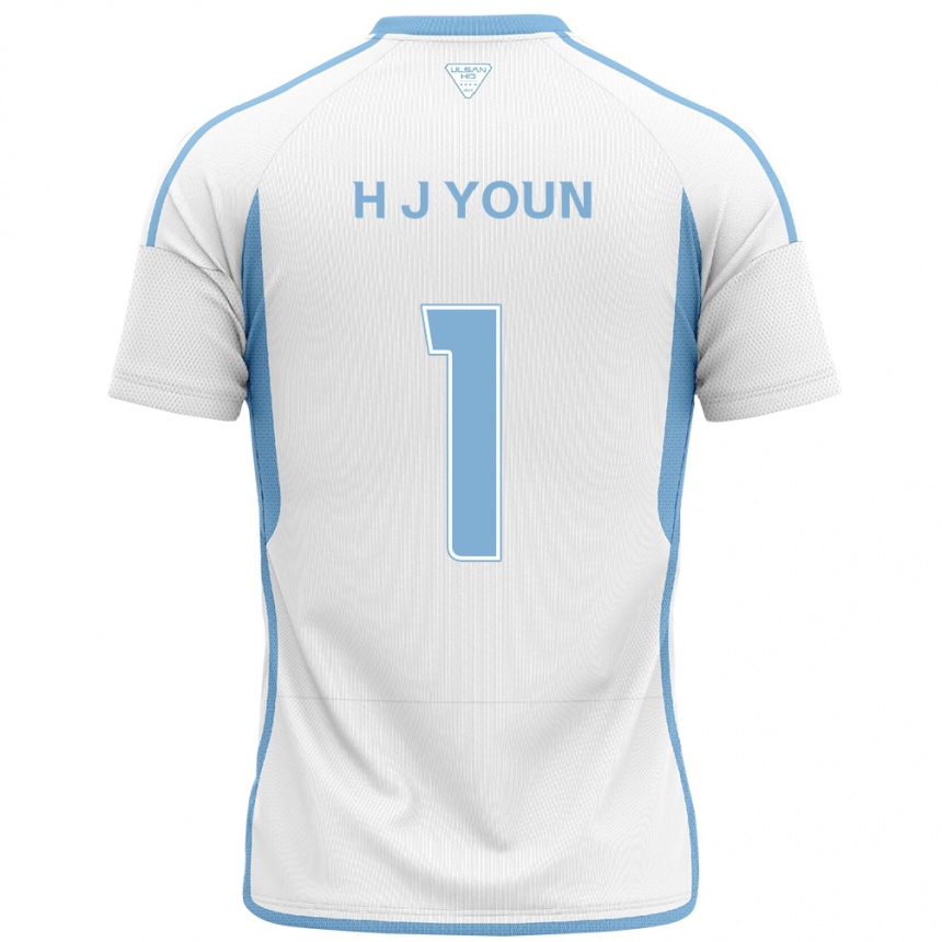 Men Football Je-Hun Youn #1 White Blue Away Jersey 2024/25 T-Shirt Nz