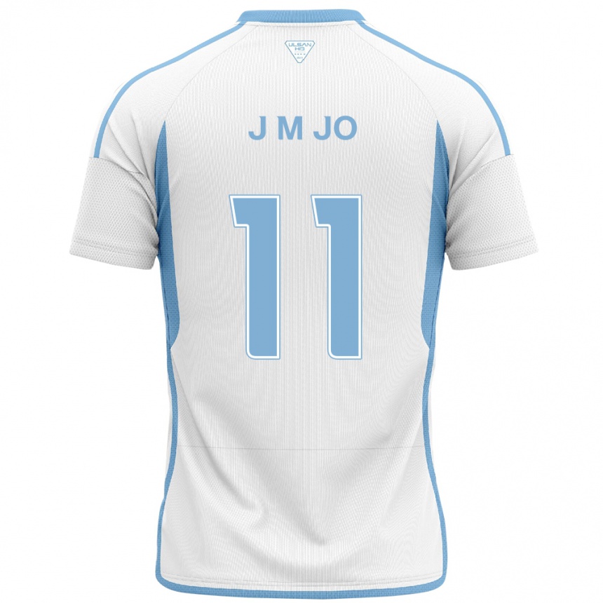 Men Football Min-Jae Jo #11 White Blue Away Jersey 2024/25 T-Shirt Nz